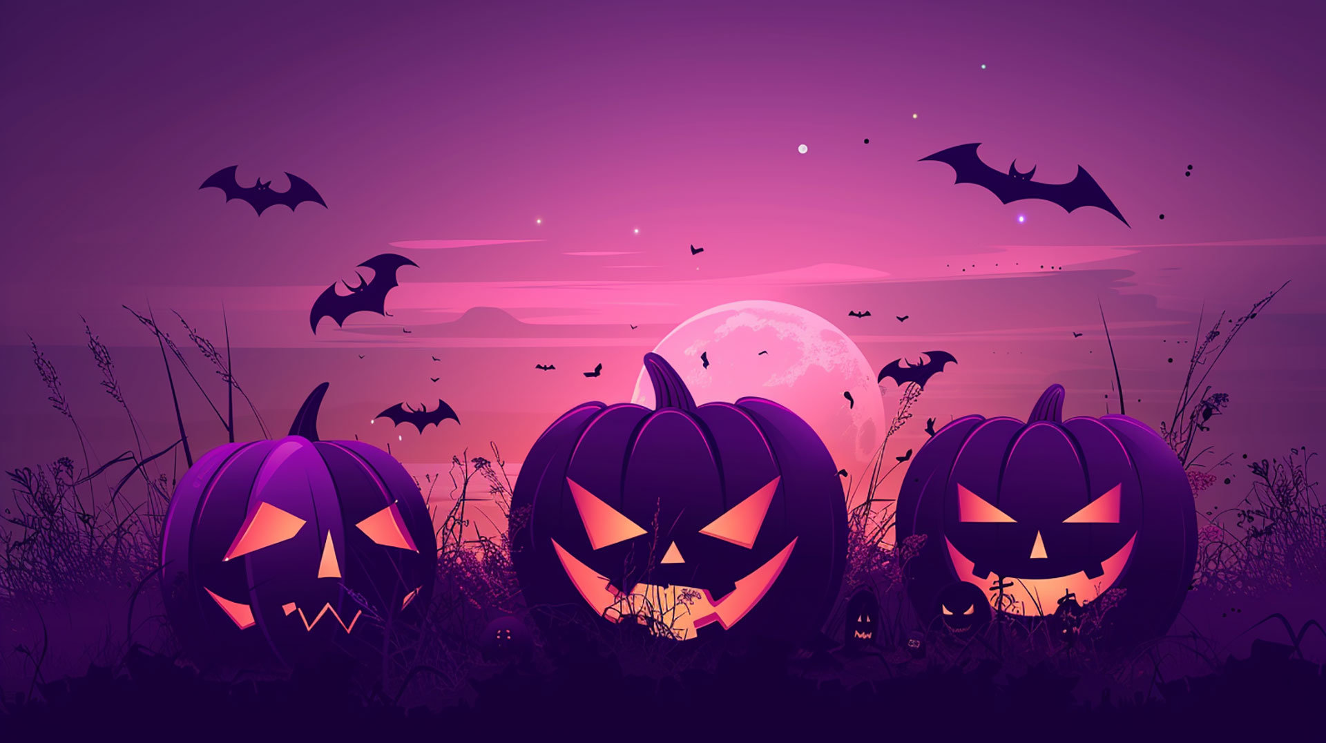 Aesthetic Halloween Scene: AI Image Wallpaper in 4K