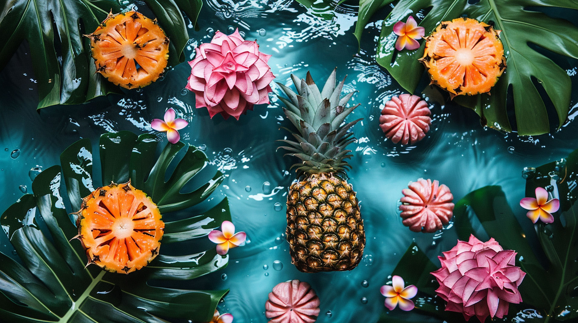 Ultra HD cute aesthetic pineapple wallpaper in 4K