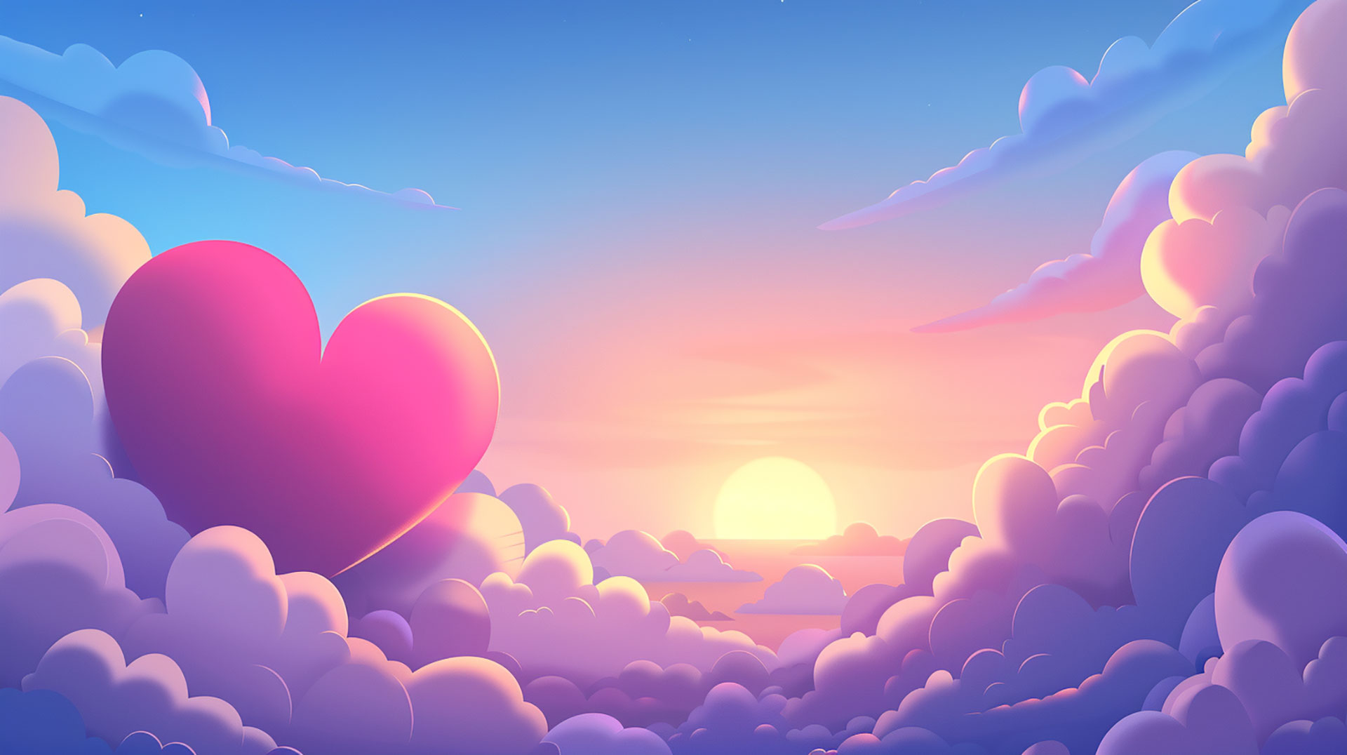 Digital Background of Cute Aesthetic Valentine's Day