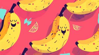 Cute banana desktop background in 1920x1080