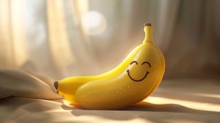 Ultra HD cute banana desktop wallpaper for PC