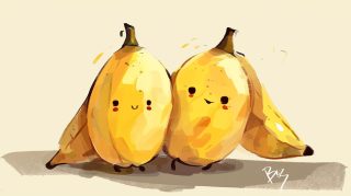 AI-generated cute banana images in HD