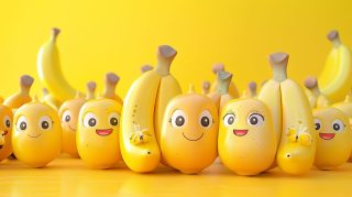 Ultra HD cute banana images for PC wallpaper