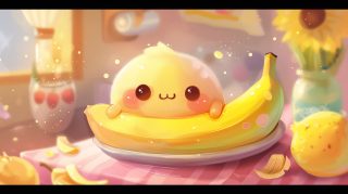 Free cute banana images in 8K resolution