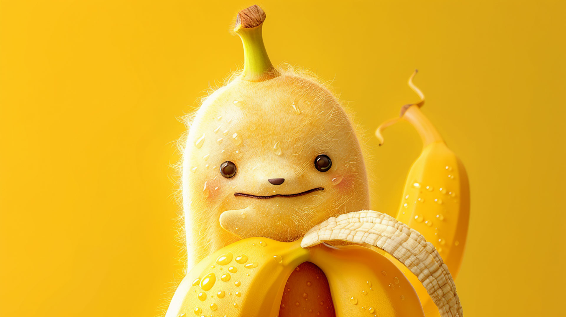 4K cute banana images for desktop background