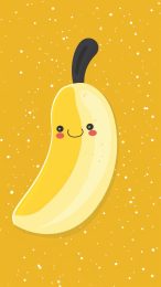 Cute banana iPhone background in 8K resolution