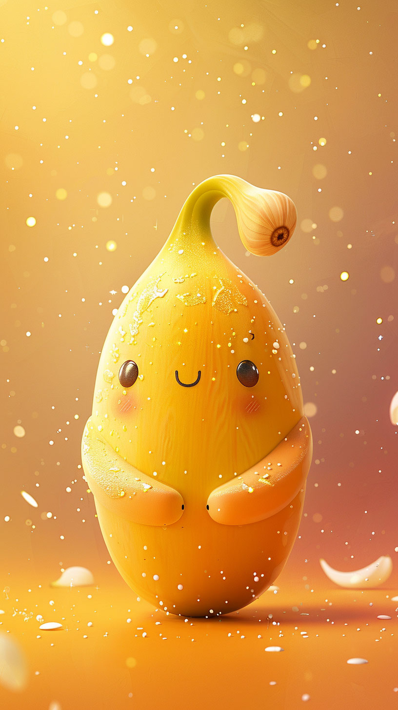 Cute banana iPhone wallpaper in high resolution