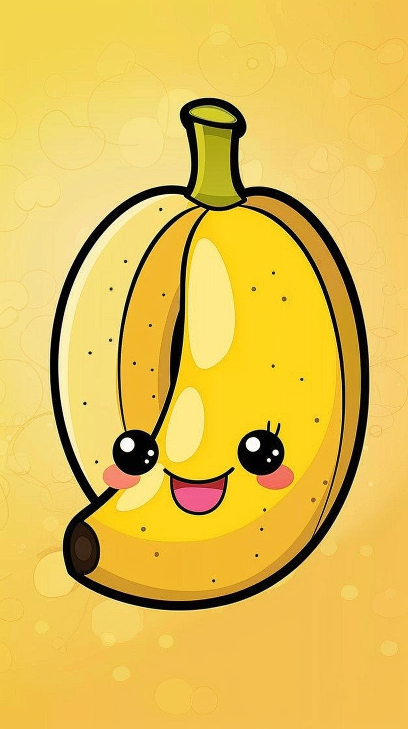 Free cute banana wallpaper for iPhone background