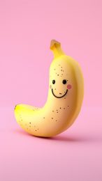 Adorable cute banana wallpaper for iPhone in HD