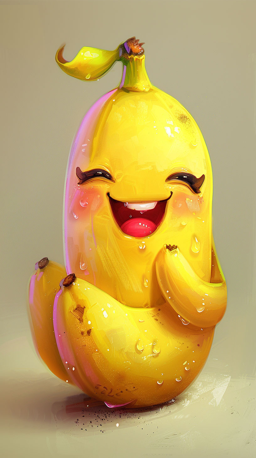 Vibrant cute banana wallpaper for iPhone 11