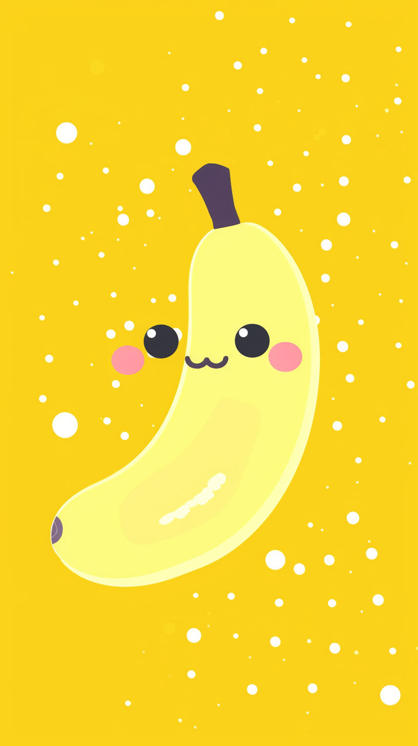 Cute banana wallpaper for iPhone 13 and 14