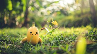 Ultra HD 4K Cute Banana AI Desktop Image