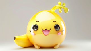 Cute Banana Wallpaper for Desktop in 8K