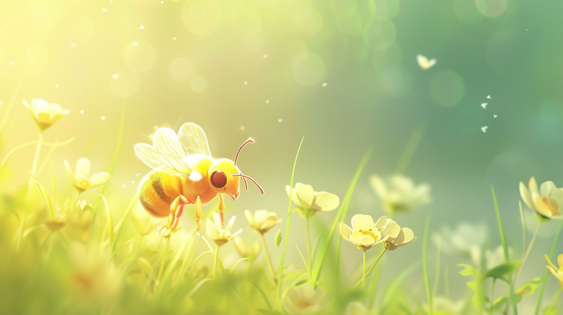 Playful Bee HD Wallpapers to Brighten Your PC Display