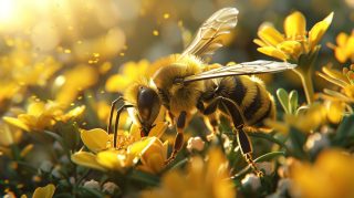 Vibrant Bee Pictures: Free Wallpaper for Desktop Lovers