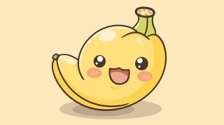 Free 4K cute cartoon banana wallpaper for desktop