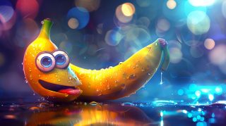 Cartoon banana wallpaper in ultra HD