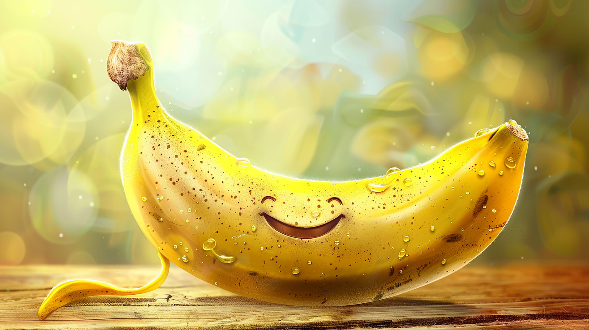 HD cute cartoon banana wallpaper for PC