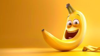 HD cartoon banana wallpaper for desktop background