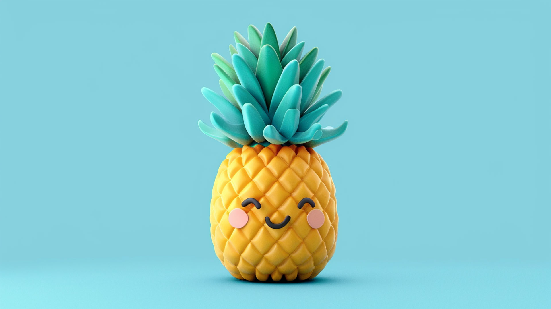 Ultra HD cute pineapple wallpaper for PC backgrounds