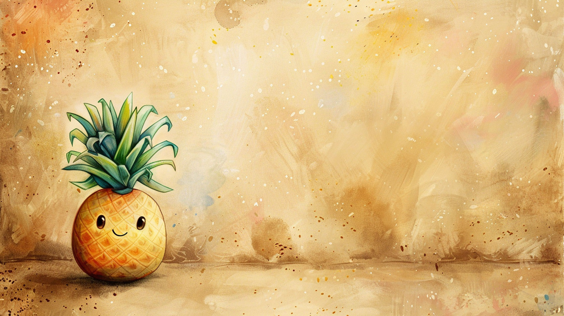 Customizable cute pineapple desktop wallpaper in HD