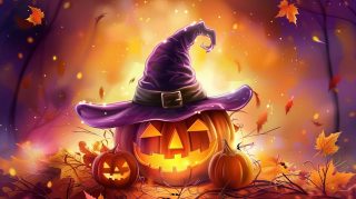 Free Spooky Delight: Cute Halloween Desktop Wallpaper