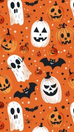 Adorable Trick-or-Treaters: Free Cute Halloween Mobile Design