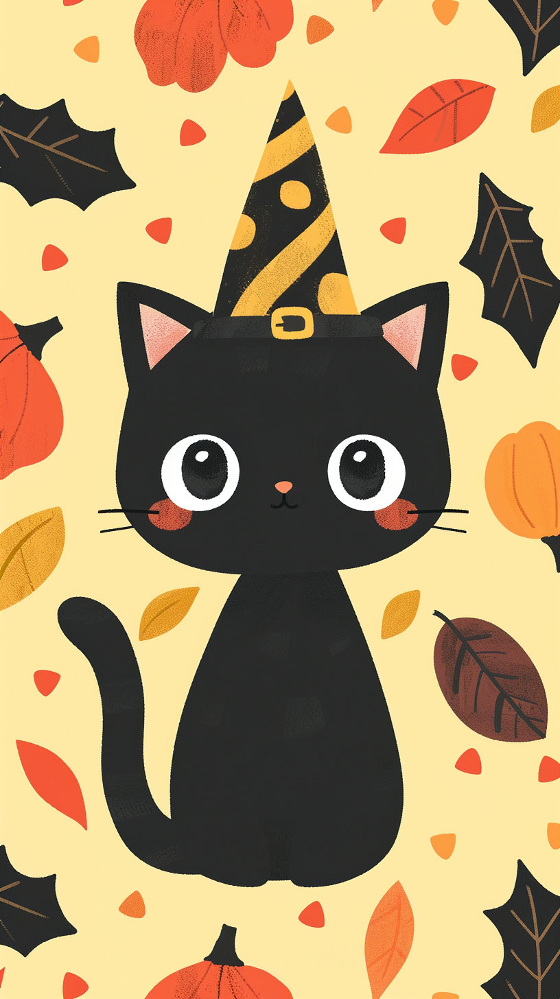 Boo-tiful Bats: Free Cute Halloween Mobile Wallpaper