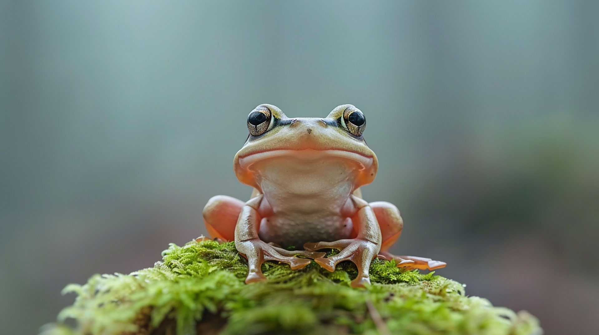 Cute Mushroom Frog 1920x1080 Desktop Background