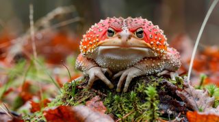 Cute Mushroom Frog HD Wallpaper for Desktop