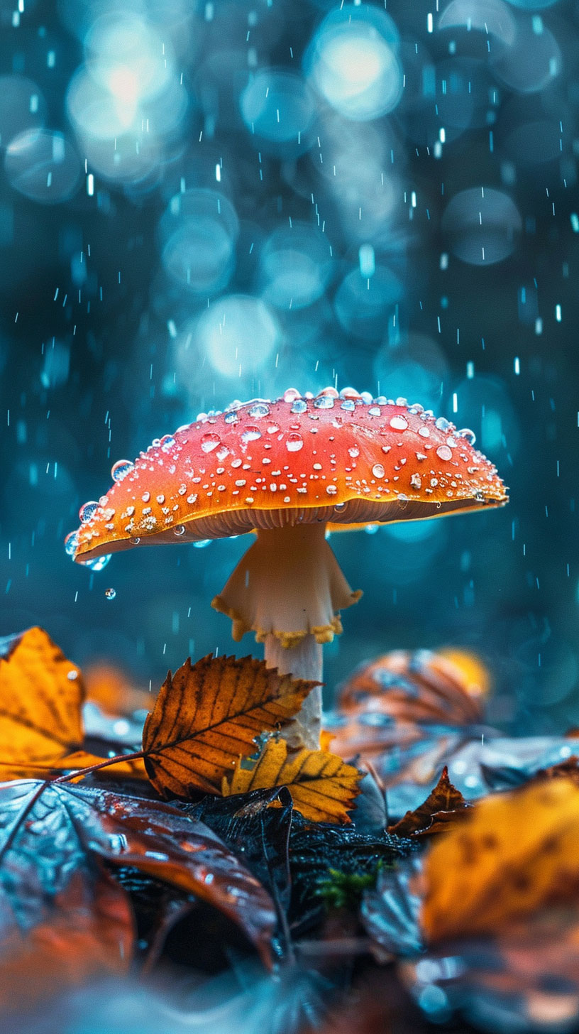 Adorable Mushroom Background for Phone