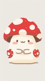 Lovely Mushroom Phone Background