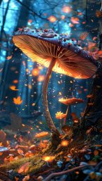 Whimsical Mushroom Mobile Wallpaper