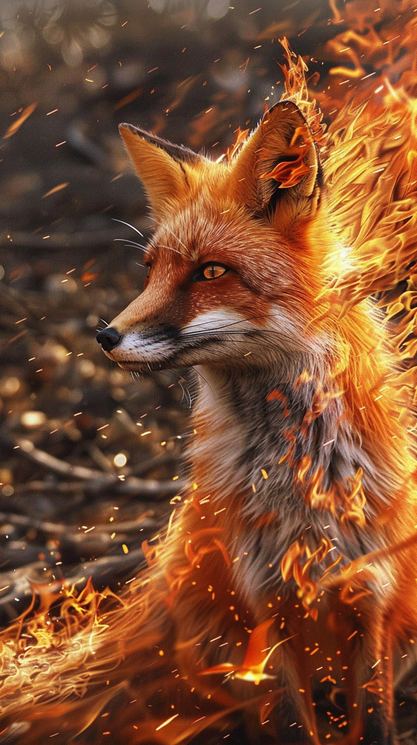 Cute Nine-Tailed Fox HD Wallpapers for iPhone Users