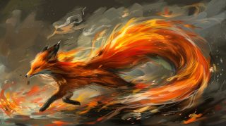 Ultra HD Desktop Background with Cute Fox Design