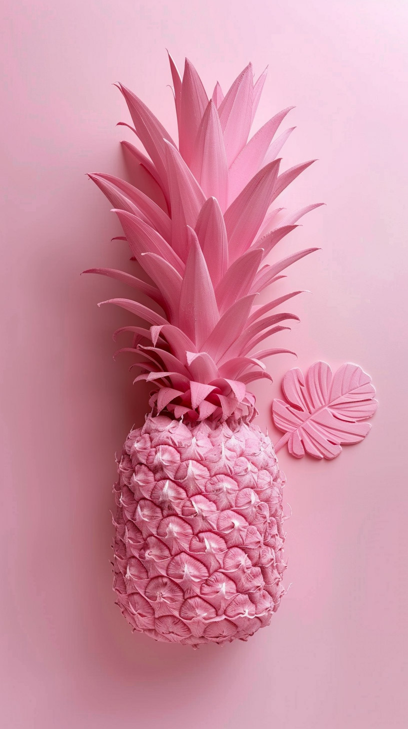 Download Free Cute Pink Pineapple Digital Background for Android