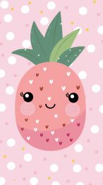 Cute Pink Pineapple Images for iPhone Backgrounds