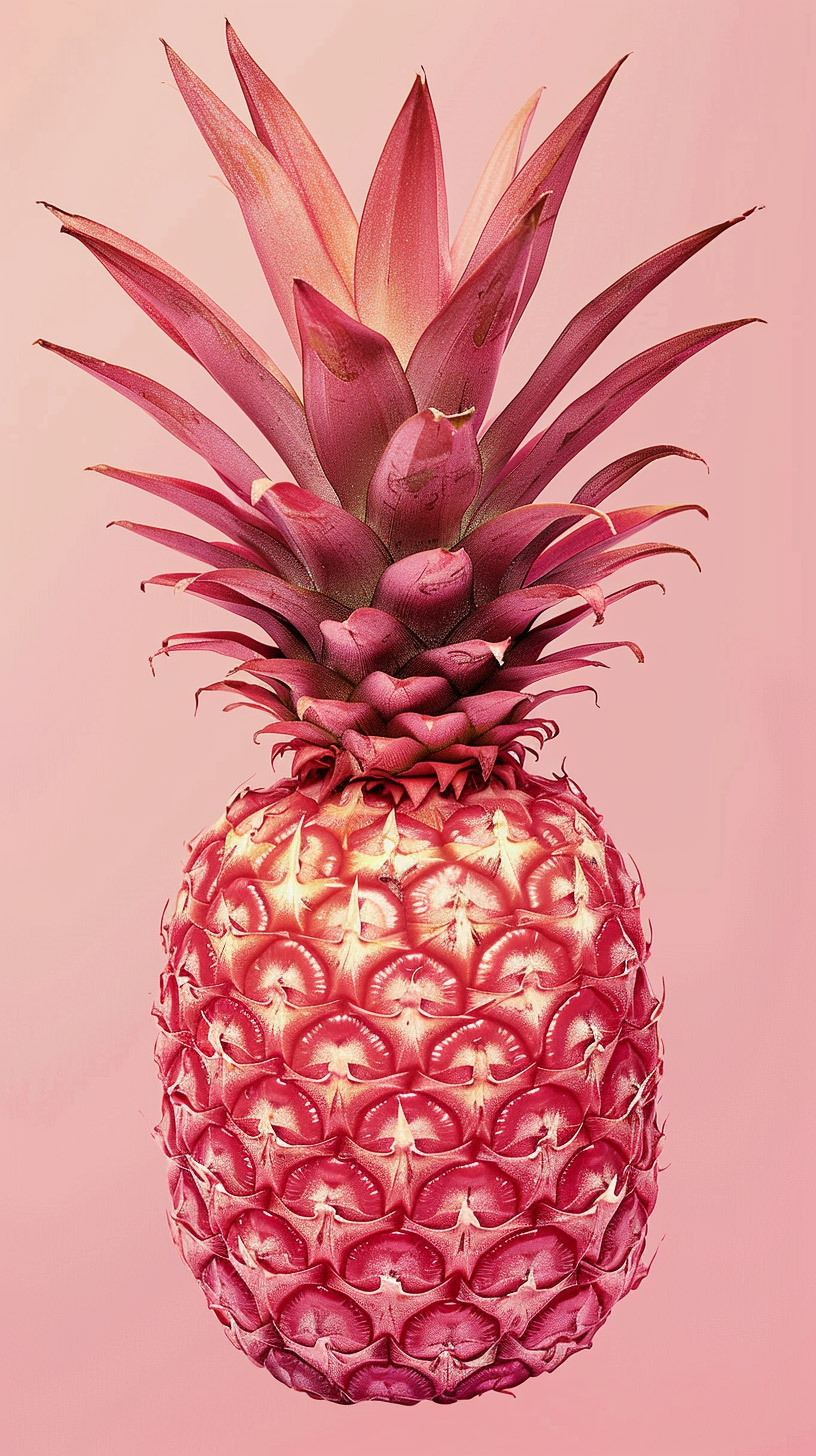 Cute Pink Pineapple Wallpaper for Stylish Mobile Phones