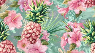 High-resolution cute pink pineapple wallpaper for PC