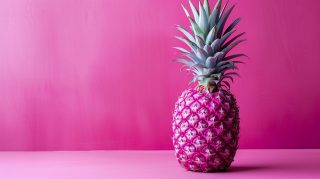 8K cute pink pineapple wallpaper for mobile devices