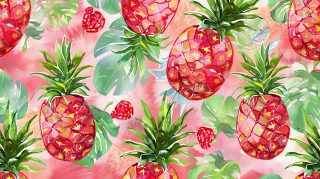 Ultra HD cute pink pineapple wallpaper in 4K