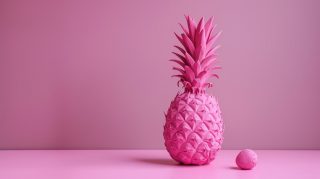 Free 1920x1080 Cute Pink Pineapple HD Wallpaper