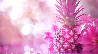 HD cute pink pineapple wallpaper for PC screens