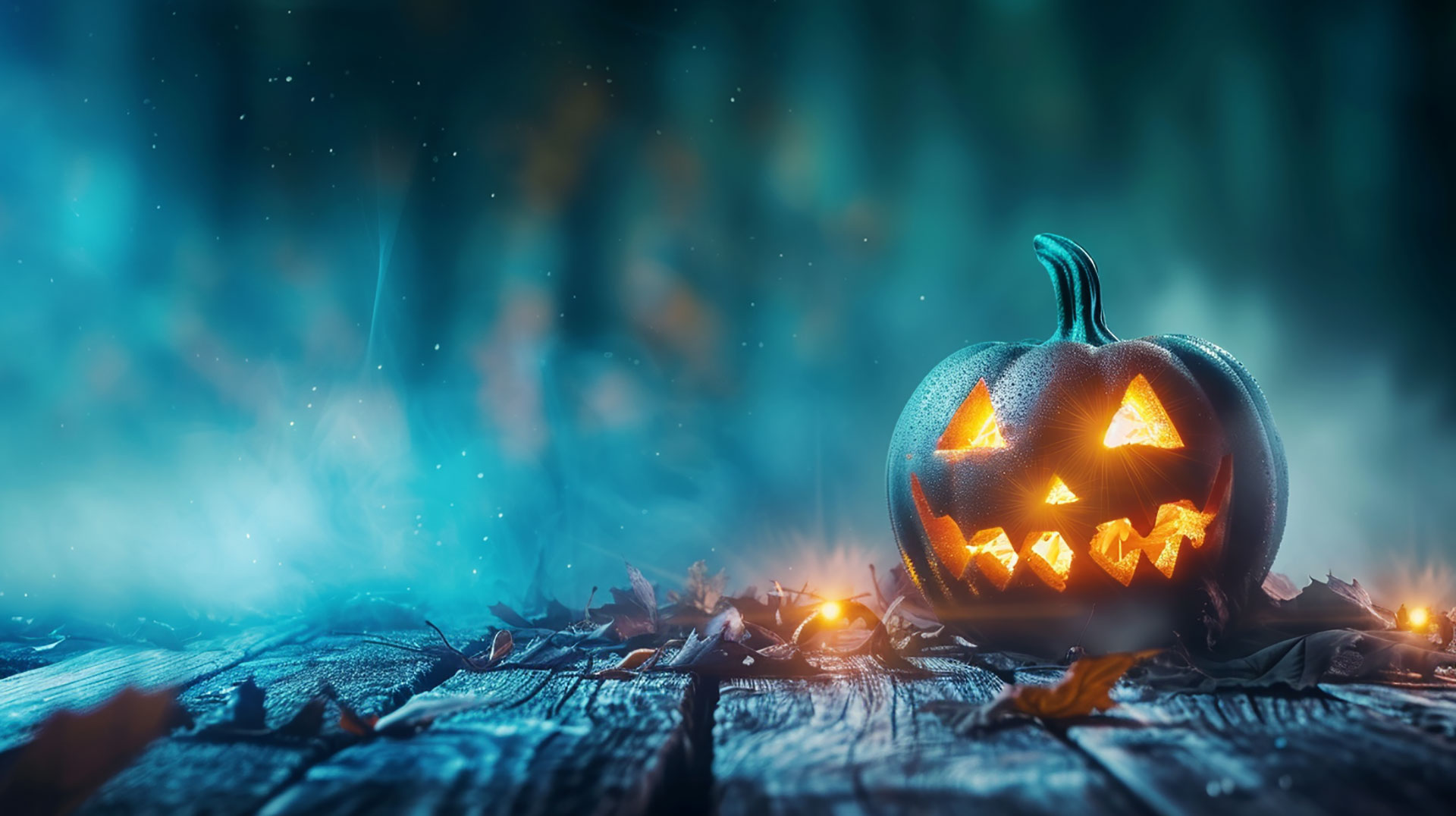 Jack-o'-lantern Fun: Adorable and Scary Halloween Desktop Background