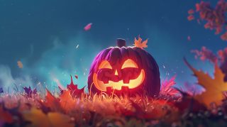 Spooky Spider Webs: Adorable and Scary Halloween Desktop Background