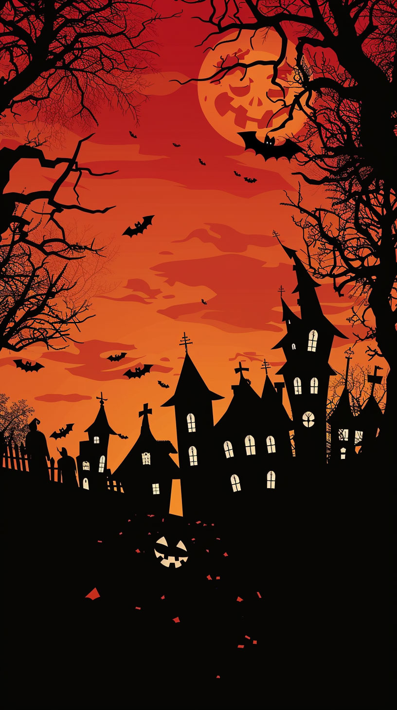 Ghostly Ghouls: Cute and Spooky Halloween Mobile Design