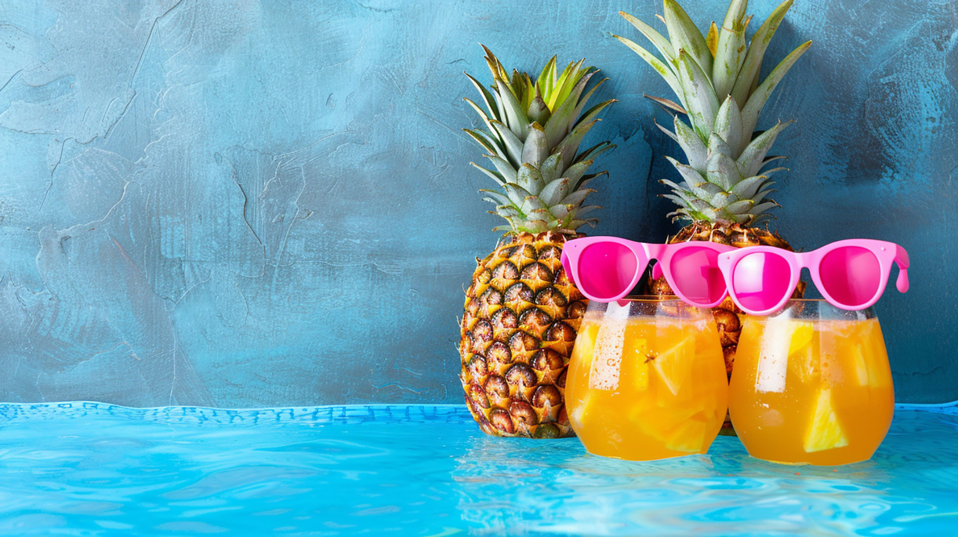 8K cute summer pineapple wallpaper for mobile devices