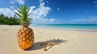 Adorable cute summer pineapple wallpaper for iPhone