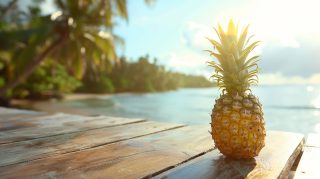 HD cute summer pineapple wallpaper for PC screens