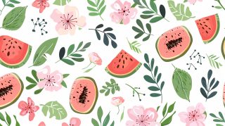 Sunny Watermelon Day: Cute Summer Wallpaper